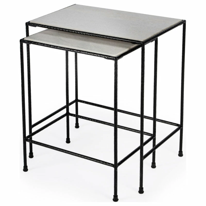 Butler Specialty Company Butler Carrera Marble Nesting Tables, 2-Piece Set