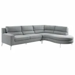 Lexicon Home Shola 2-Piece Sectional With Right Chaise, Gray