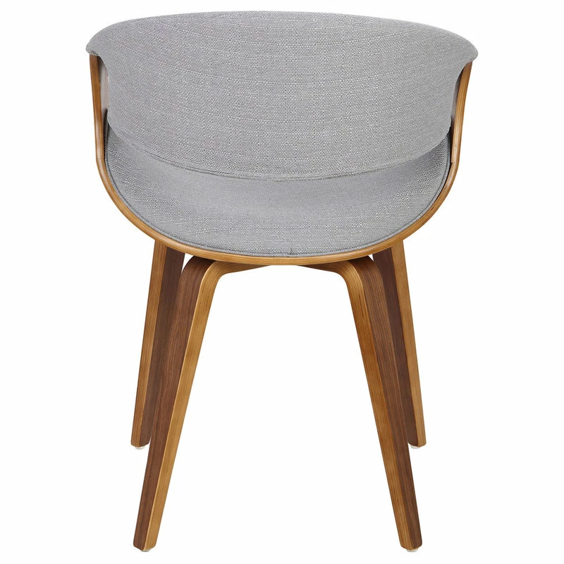 Lumisource Curvo Dining Chair, Walnut And Gray - Image 4