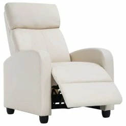 Imtinanz Modern Recliner Chair For Living Room, Beige