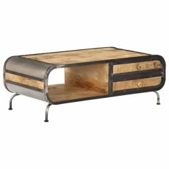 Vida XL International B.V. VidaXL Solid Mango Wood Coffee Table Tea Side Sofa Couch Wooden Furniture