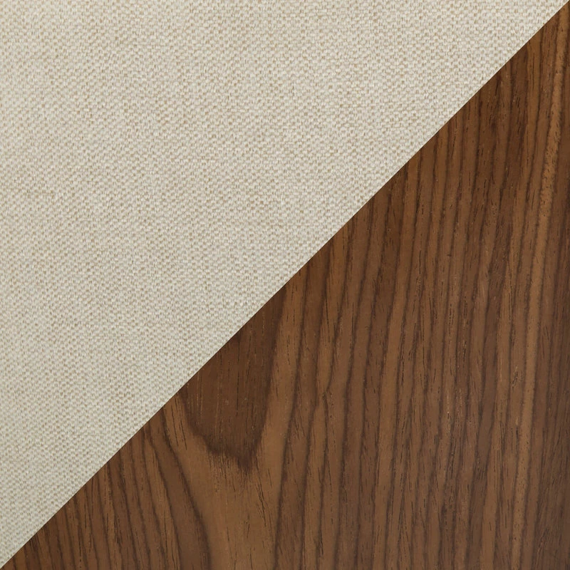 Lumisource Curvo Dining Chair With Walnut Wood And Cream Fabric CH-CRVNL WL+CR - Image 5