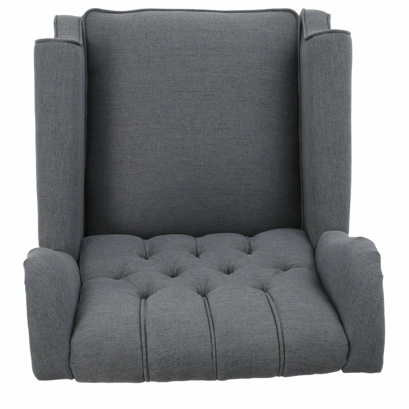 GDFStudio GDF Studio Elizabeth Tufted Back Recliner, Charcoal/Fabric - Image 14