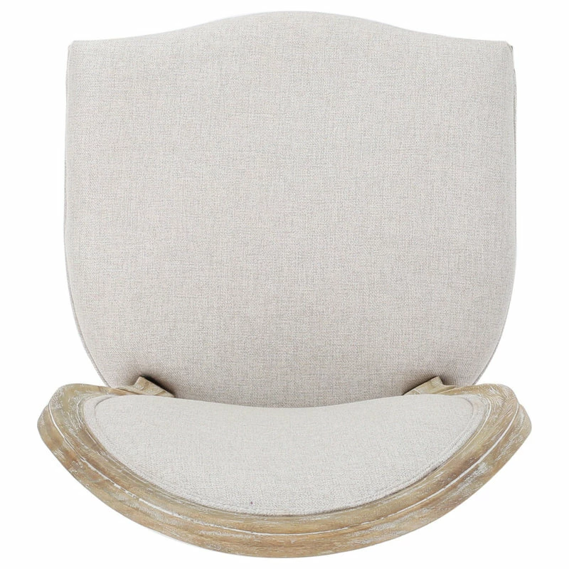 GDFStudio GDF Studio Phinnaeus French Country Fabric Dining Chairs (Set Of 2), Griege/Natural - Image 11