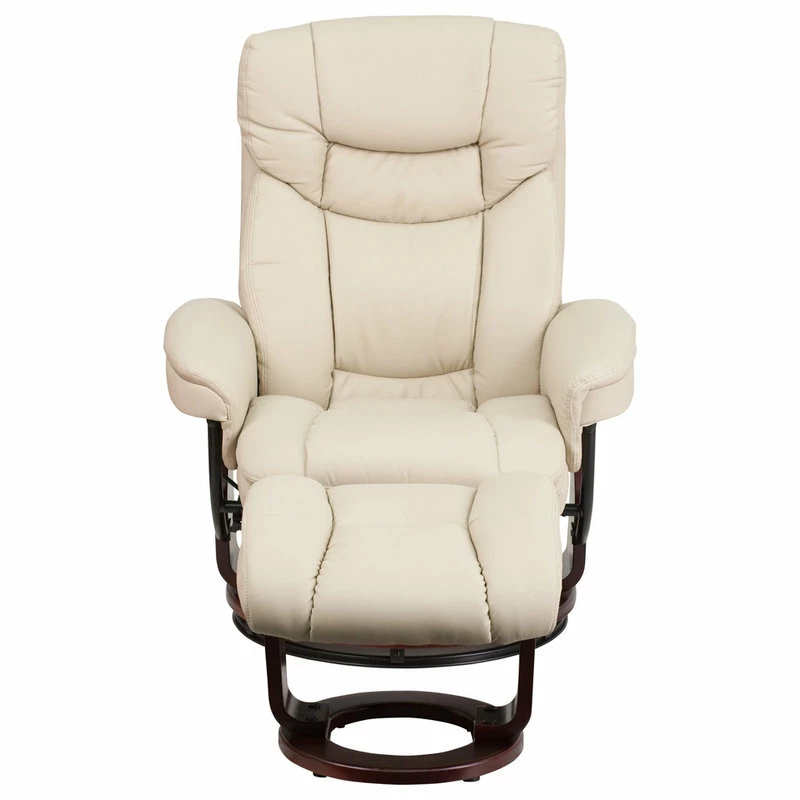 Flash Furniture Vintage Leather Recliner, Beige - Image 4