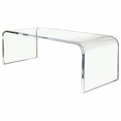 Southeastflorida Acrylic Coffee Cocktail Table Lucite, 44"x 16"x 16", 3/4" Thick