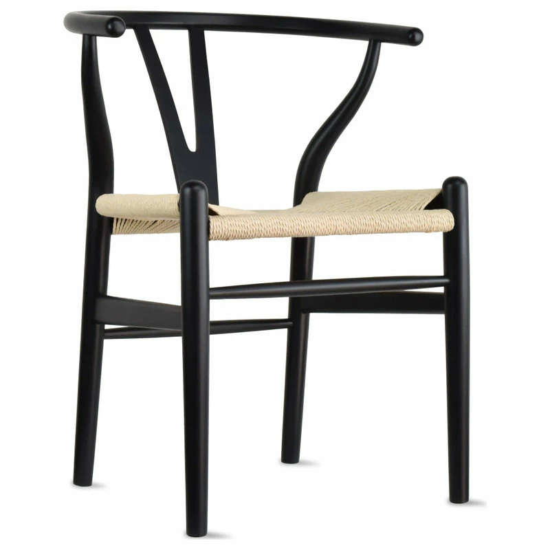 Homedotdot Modern Dining Chairs Wood Armchairs, Set Of 2, Black - Image 5