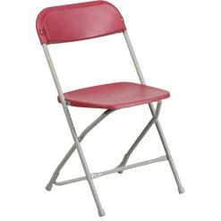 Flash Furniture Gray Folding Chair, Red