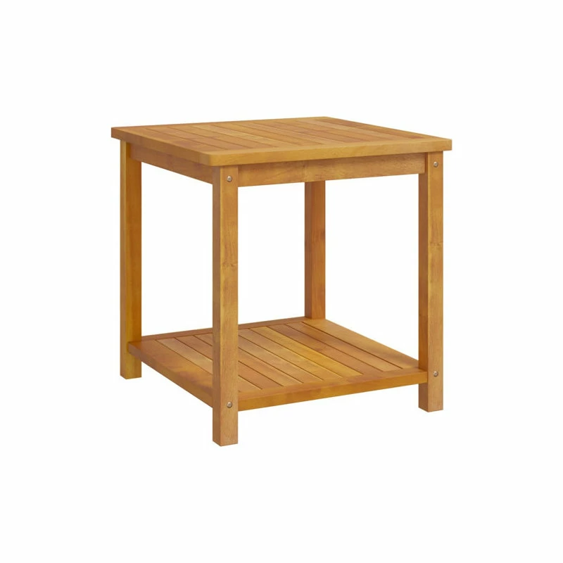 Vida XL International B.V. VidaXL Side Table Solid Acacia Wood 17.7"x17.7"x17.7"
