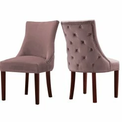 MOD The Splendor Dining Chair, Pink, Velvet, Set Of 2