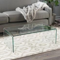 GDFStudio GDF Studio Classon Glass Rectangle Coffee Table