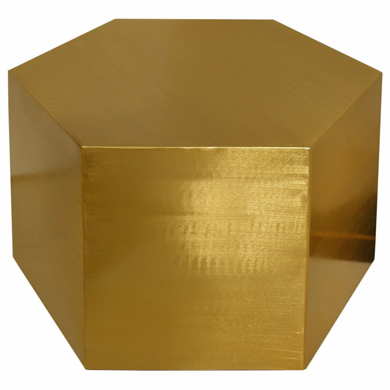 Meridian Furniture Hexagon Durable Iron Modular Coffee Table, Brushed Gold - Image 5