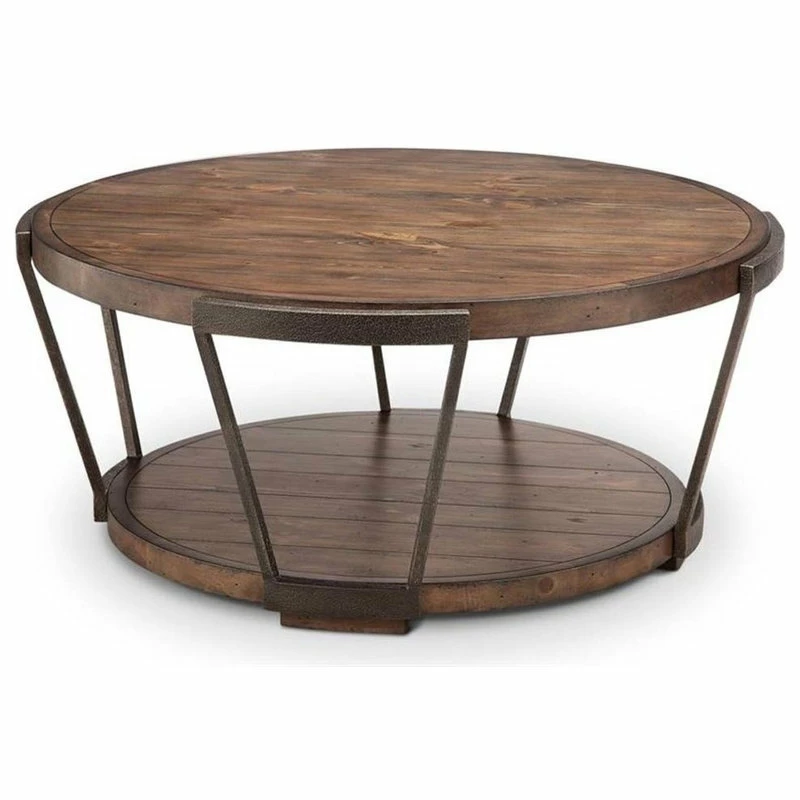 Magnussen Home Furnishings Magnussen Yukon Industrial Bourbon Coffee Table With Casters - Image 2