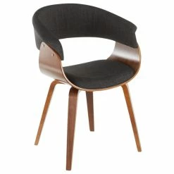 MOD The Antonia Accent Chair, Charcoal, Fabric And Wood
