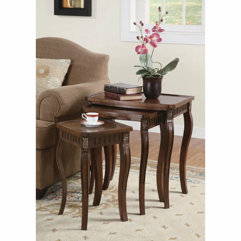 Coaster Home Furnishings Coaster Large Nesting Table In Cherry Finish 901076