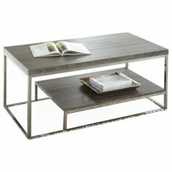 Steve Silver Lucia Cocktail Table With Nickel, Natural