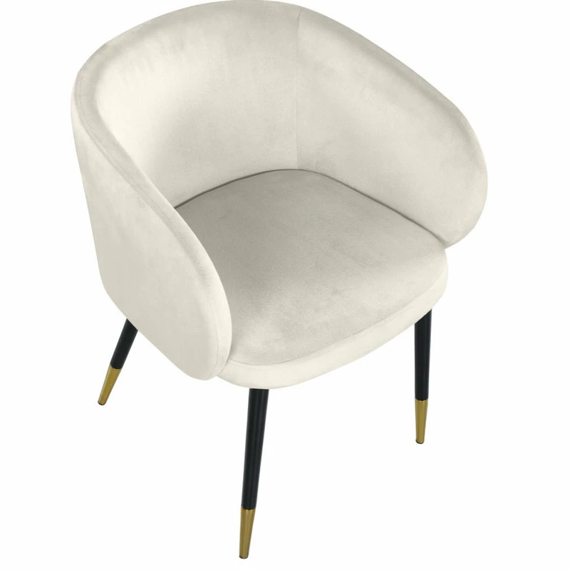 MOD The Soho Dining Chair, Cream, Velvet - Image 4
