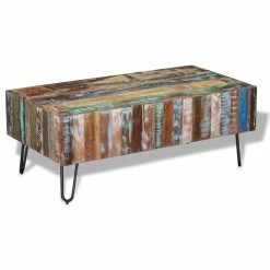 Vida XL International B.V. VidaXL Solid Reclaimed Wood Coffee Table Living Room Side End Accent Table
