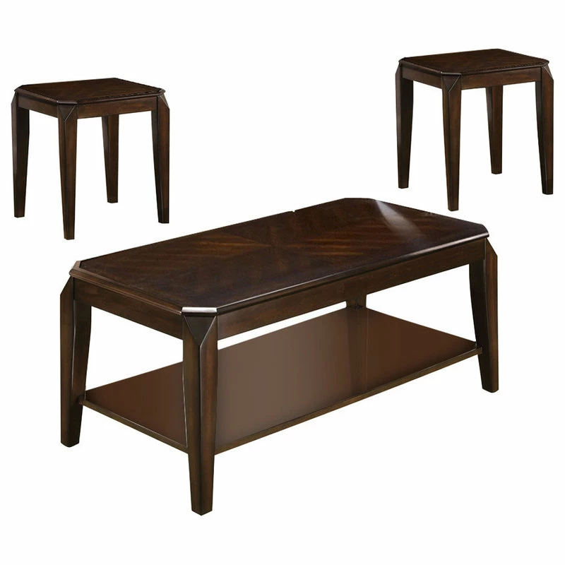 Acme Furniture Docila 3-Piece Coffee/End Table Set, Walnut