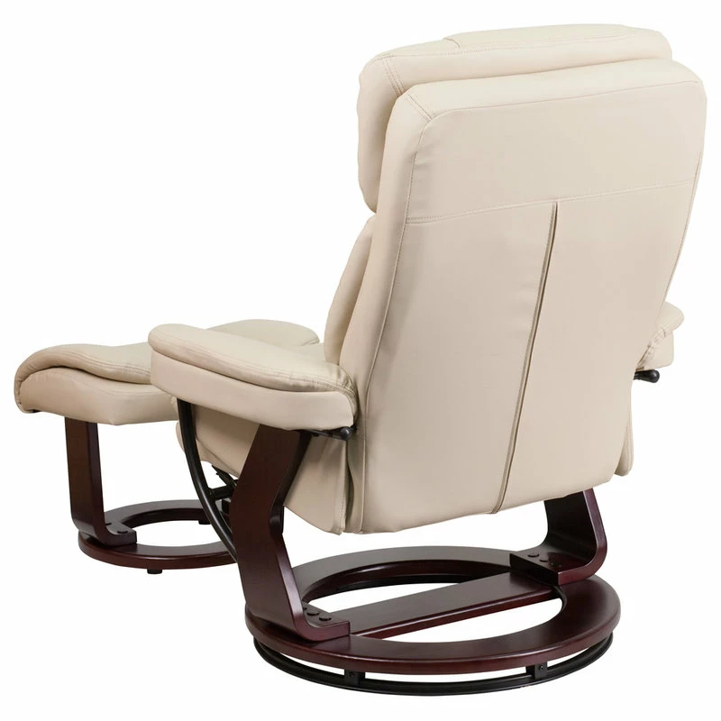 Flash Furniture Vintage Leather Recliner, Beige - Image 3