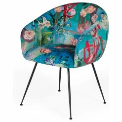 MOD The Dahlia Dining Chair, Multi-colored, Velvet