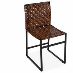 MOD The Nicco Dining Chair, Brown, Leather