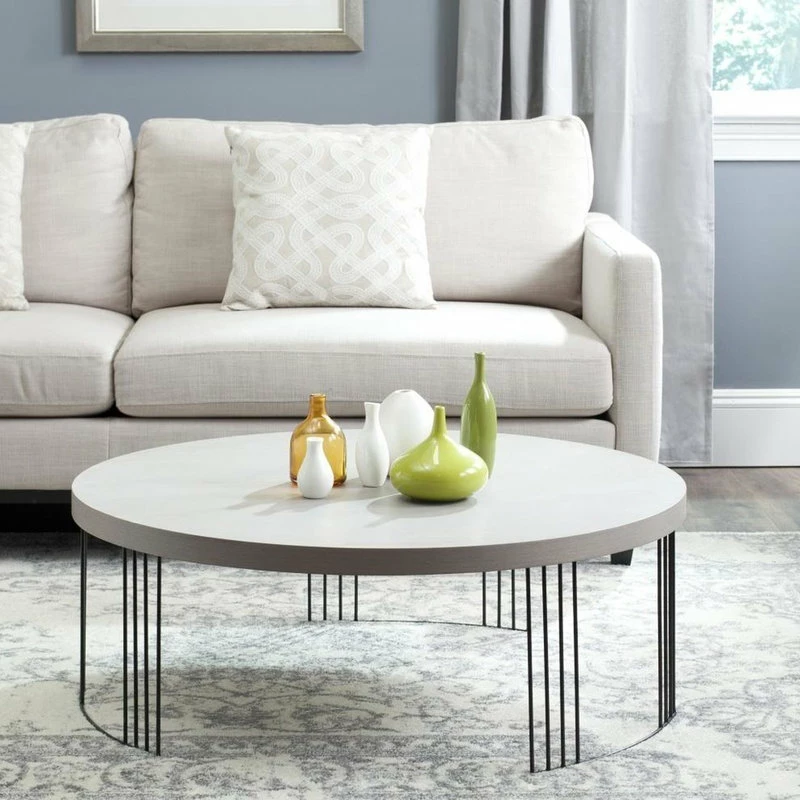 Safavieh Keelin Mid-Century Scandinavian Wood Coffee Table, Gray/Black - Image 2