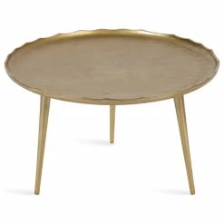 Uniek Alessia Round Coffee Table, Gold 25x25x15