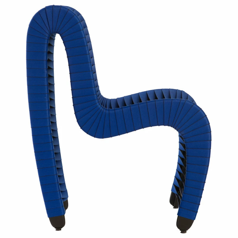 MOD The Bradbury Dining Chair, Blue And Black, Cotton - Image 2