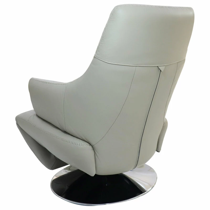 World Source Design LLC Vegas Modern Top Grain Leather Ergonomic 2-Motor Powered Recliner, Sand/Silver - Image 5