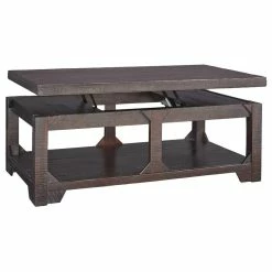 Ashley Furniture Industries Rogness Casual Rustic Brown Lift Top Cocktail Table