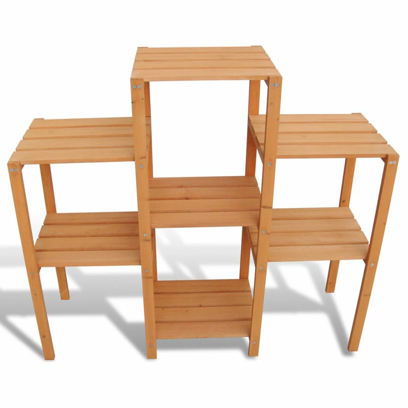 Vida XL International B.V. VidaXL Garden Plant Stand With 7 Racks 38.1" Solid Wood Pot Display Rack Shelf - Image 3