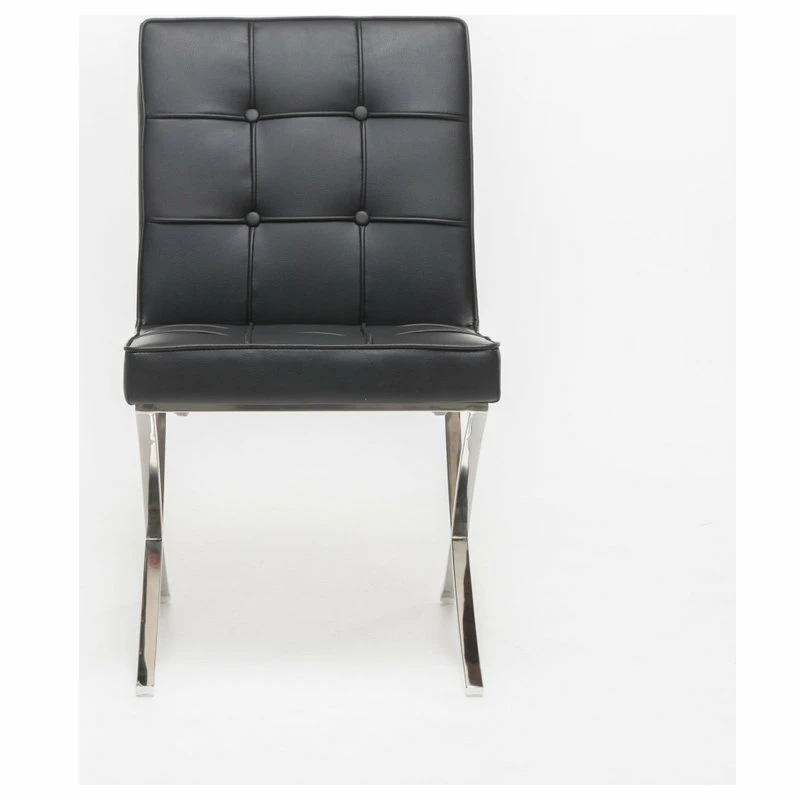 GDFStudio GDF Studio Pandora Modern Button Tufted Bonded Leather Dining Chairs, Set Of 2 - Image 10