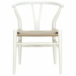 LexMod Amish Dining Wood Armchair, White