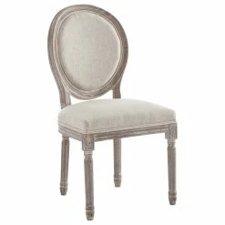 Modway Emanate Vintage French Upholstered Fabric Dining Side Chair Eei-2821-Bei