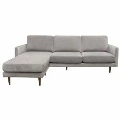Kelsey Reversible Chaise Sectional In Grey Fabric By Diamond Sofa