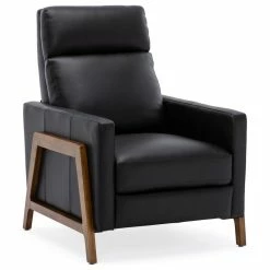Comfort Pointe Reed Leather Push Back Recliner, Black