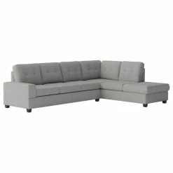 Lexicon Home Hedera 2-Piece Set Sectional Sofa, Gray Color