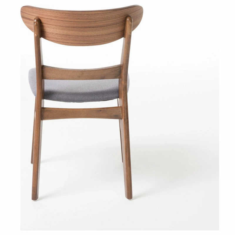 GDFStudio Skylar Dining Chairs, Set Of 4, Dark Gray/Walnut - Image 5