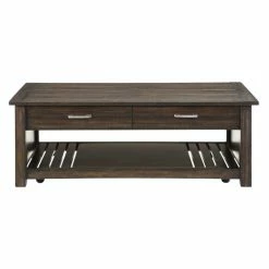 Domain Industries Inc. Lexicon Traine Wood Coffee Table In Dark Brown