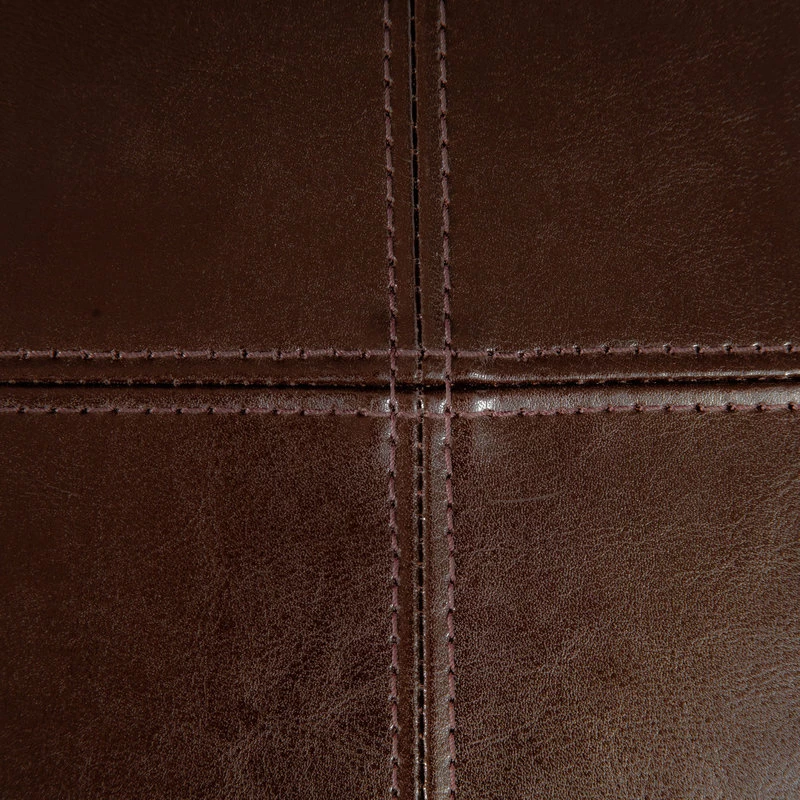 GDFStudio GDF Studio Percival T-stitched Chocolate Brown Leather Dining Chairs, Brown, Set - Image 6