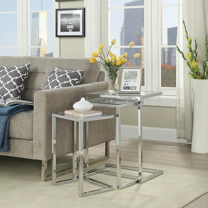Carolina Classics Easton Nesting Table Set, Chrome - Image 5