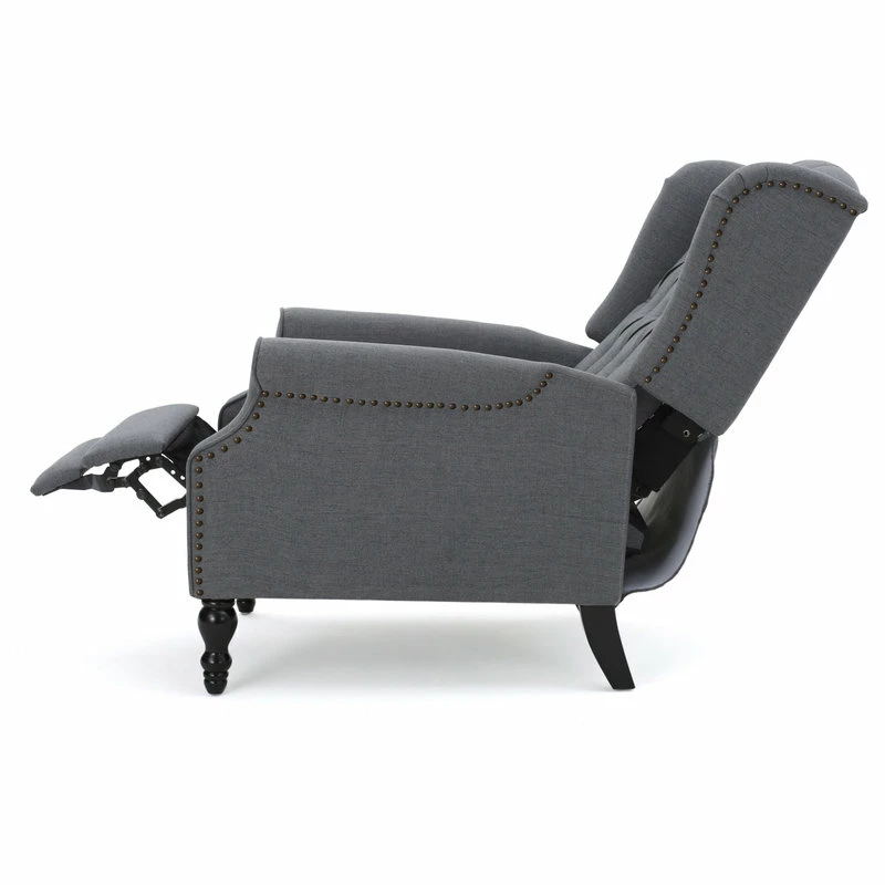 GDFStudio GDF Studio Elizabeth Tufted Back Recliner, Charcoal/Fabric - Image 11