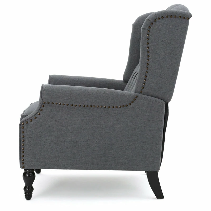 GDFStudio GDF Studio Elizabeth Tufted Back Recliner, Charcoal/Fabric - Image 12