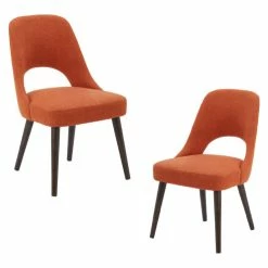 Olliix INK+IVY Nola Dining Chairs, Set Of 2, Orange