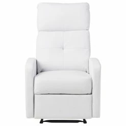 GDFStudio GDF Studio Teyana White Faux Leather Recliner