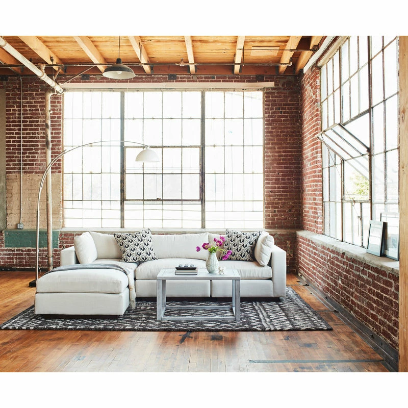 Apt2B Taylor Plush 4-Piece Modular Chaise Sectional Sofa, Cloud Velvet - Image 4