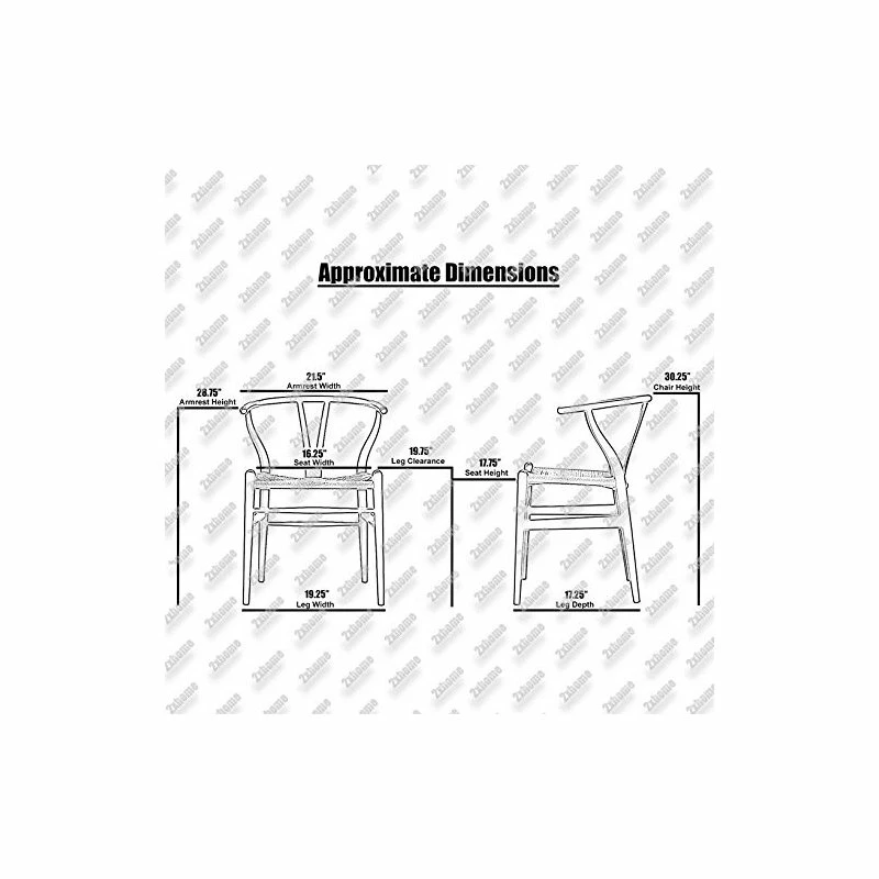 Homedotdot Modern Dining Chairs Wood Armchairs, Set Of 2, Black - Image 2