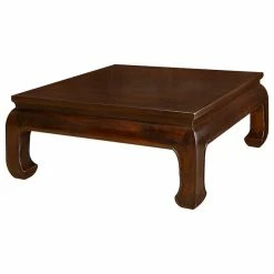 China Furniture And Arts Dark Espresso Elmwood Ming Square Asian Coffee Table