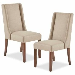Olliix Madison Park Brody Wing Dining Chairs, Set Of 2, Taupe